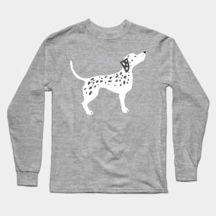 Dalmatian Dog Illustration Long Sleeve T-Shirt